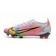 Nike Mercurial Vapor XIV Elite FG Bianco Argento Metallico Uvetta Scuro