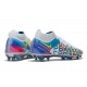 Nike Phantom GT Elite DF 3D FG - Bianco Blu Cloro Rosa Blast Opti Giallo