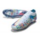 Nike Phantom GT Elite DF 3D FG - Bianco Blu Cloro Rosa Blast Opti Giallo