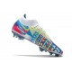 Nike Phantom GT Elite DF 3D FG - Bianco Blu Cloro Rosa Blast Opti Giallo